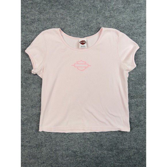 Harley-Davidson Tops - Harley-Davidson Womens Pink Tee XL Logo Fort Worth Made USA RK Stratman